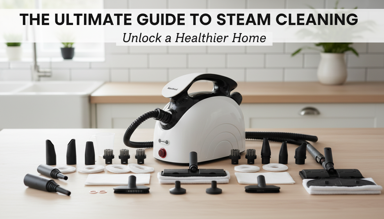 Handheld Steam Cleaner: 38oz Tank + 21 Tools Guide
