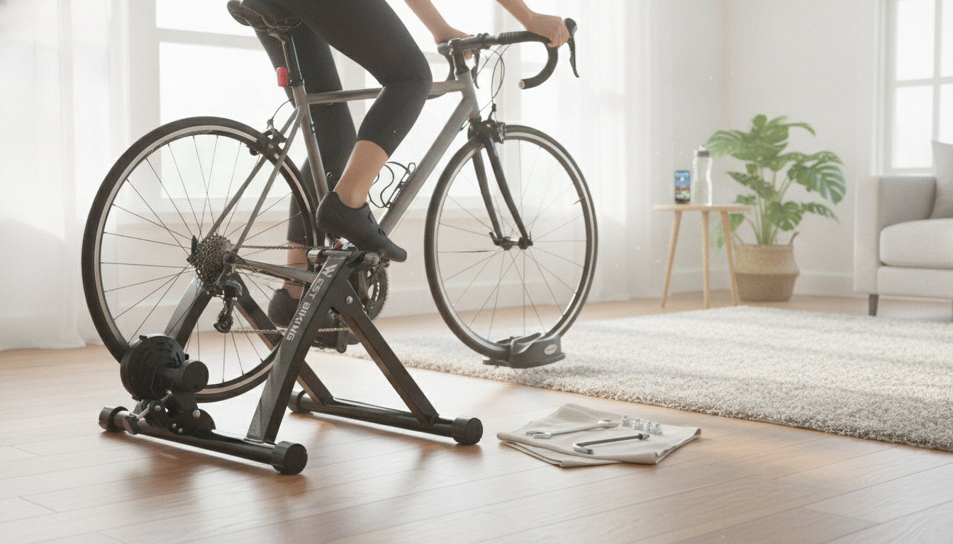 Quiet Magnetic Bike Trainer Stand Setup for 700C